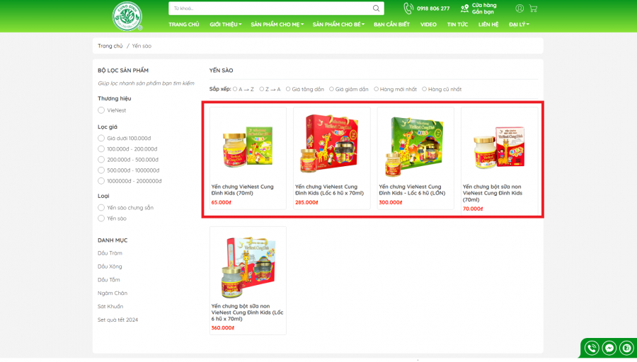 CẢNH BÁO HÀNH VI VI PHẠM NHÃN HIỆU ĐỘC QUYỀN " YẾN SÀO CUNG ĐÌNH"